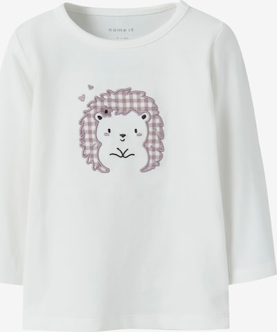 NAME IT Paita 'NBFOLPA' värissä mokka / tummanruskea / valkoinen, Tuotenäkymä