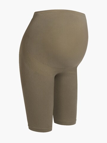 cfab (formerly creamy fabrics) Skinny Pants 'Seamless Umstandsshorts mit hohem Bund' in Grey: front