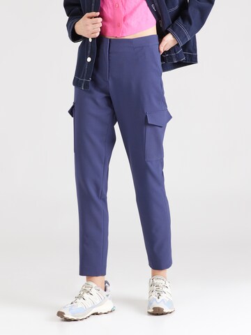 MORE & MORE Loose fit Cargo Pants in Blue: front