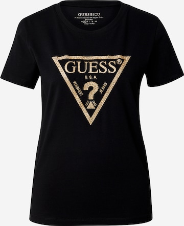 Tricou de la GUESS pe negru: față