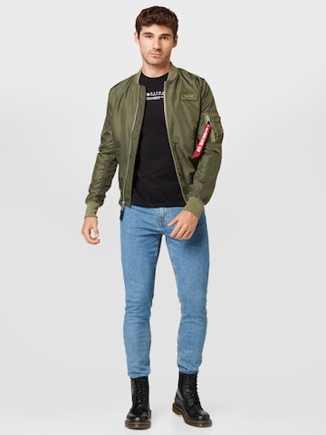 ALPHA INDUSTRIES Tričko - Čierna