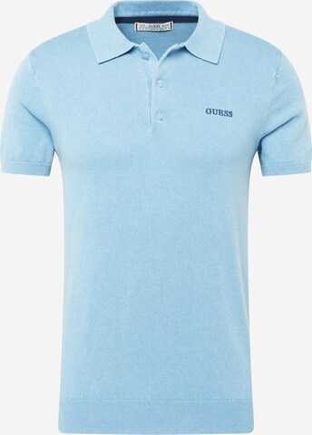 T-Shirt GUESS en bleu : devant