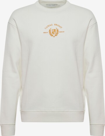 Casual Friday Sweatshirt in Wit: voorkant