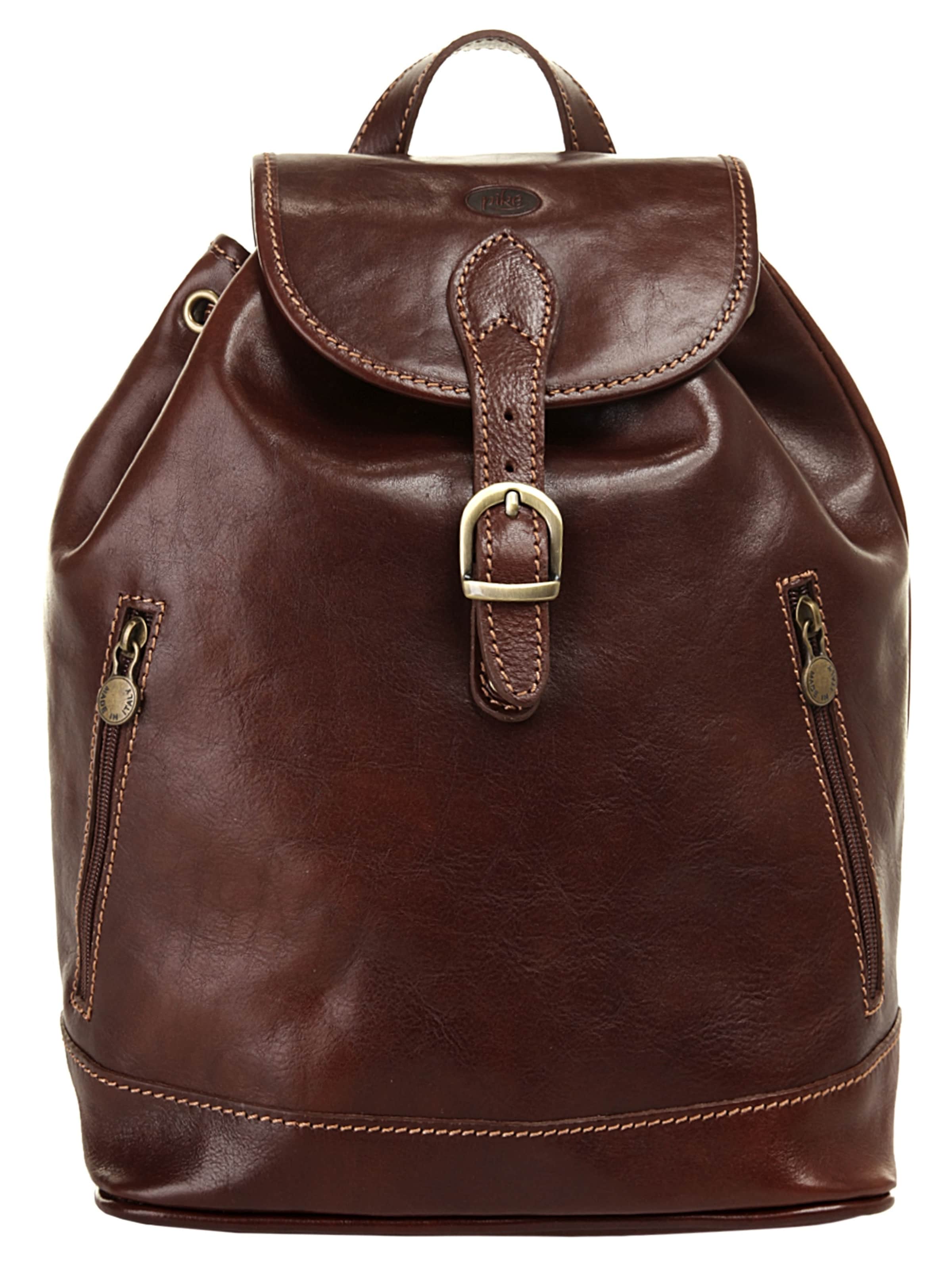 Sac à dos piké en marron : devant