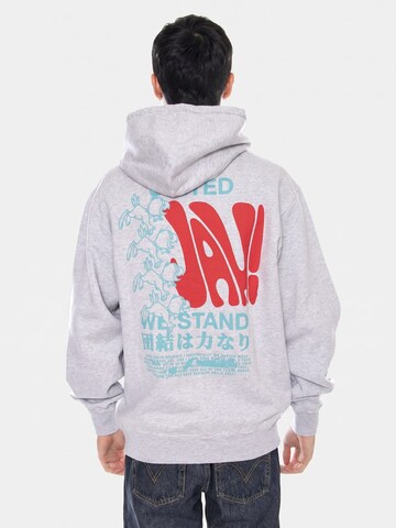 EDWIN Sweatshirt 'United We Stand Hoodie Sweat -- Grey Men's Hoodie' i grå: forside