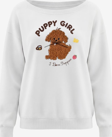 Sweat-shirt MYMO en blanc : devant
