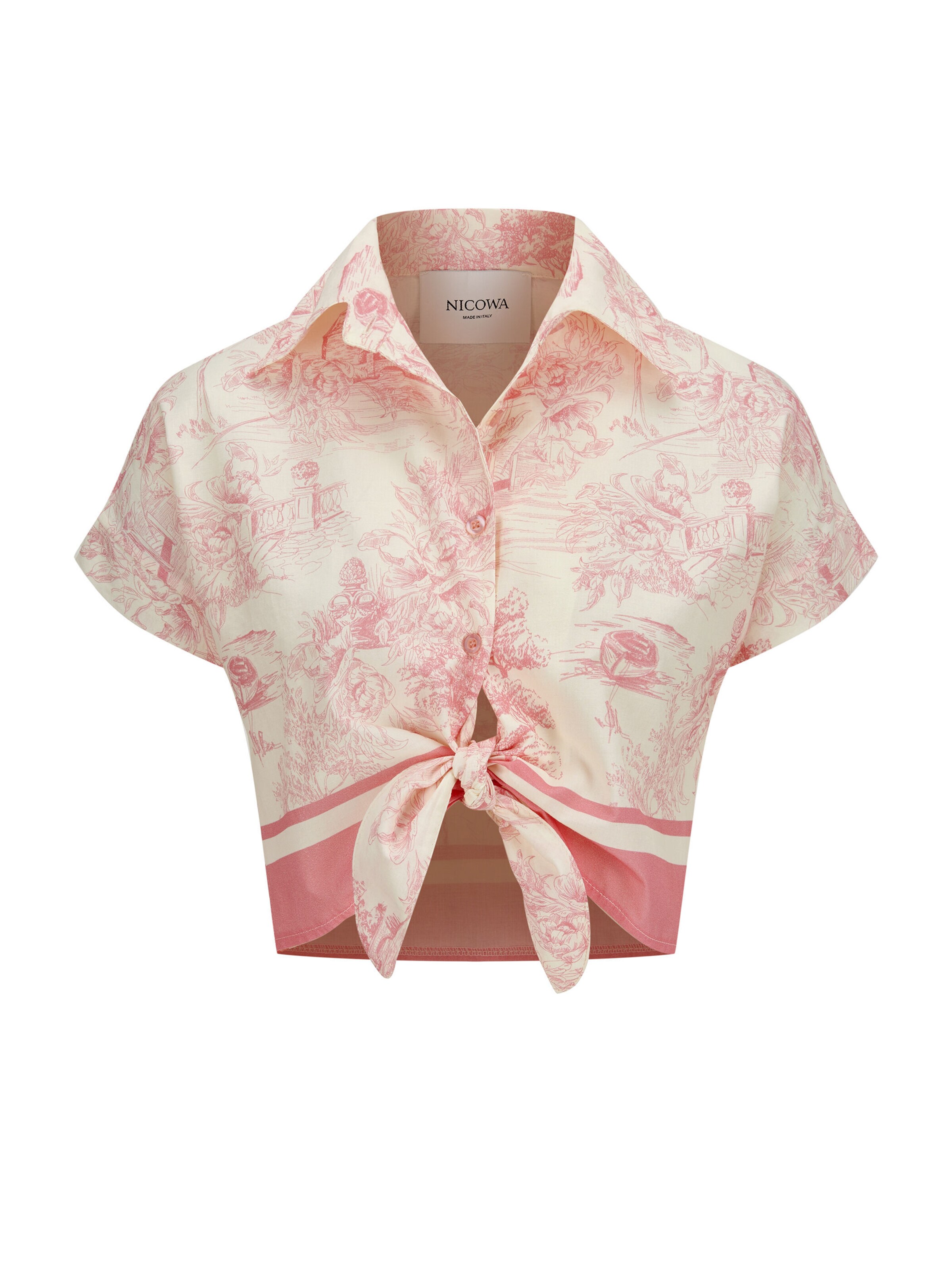 Chemisier Nicowa en rose : devant