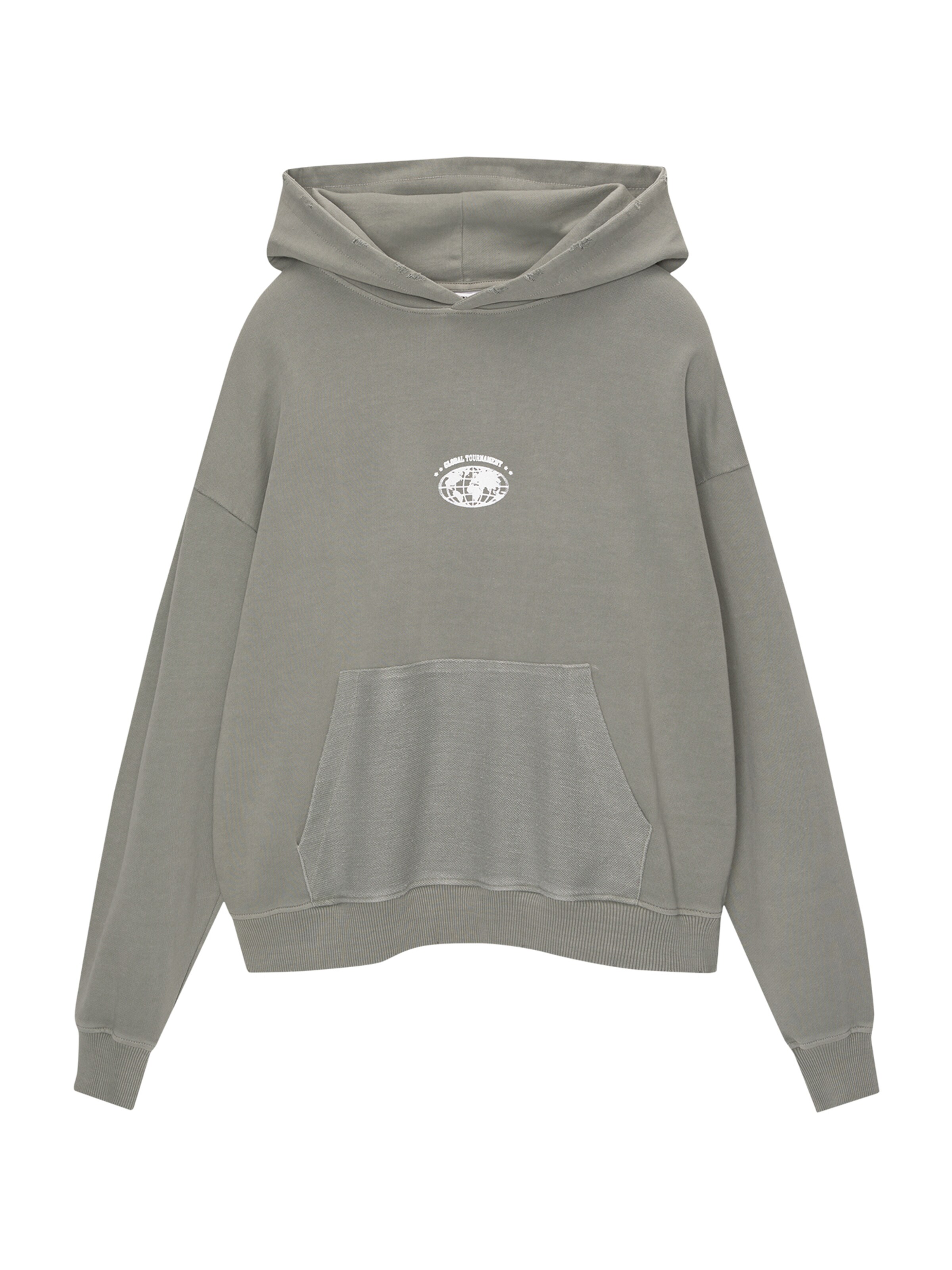 Sweat-shirt Pull&Bear en gris : devant