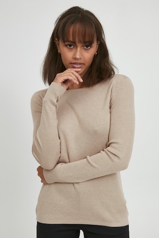 PULZ Jeans Sweater 'PZSARA' in Grey: front
