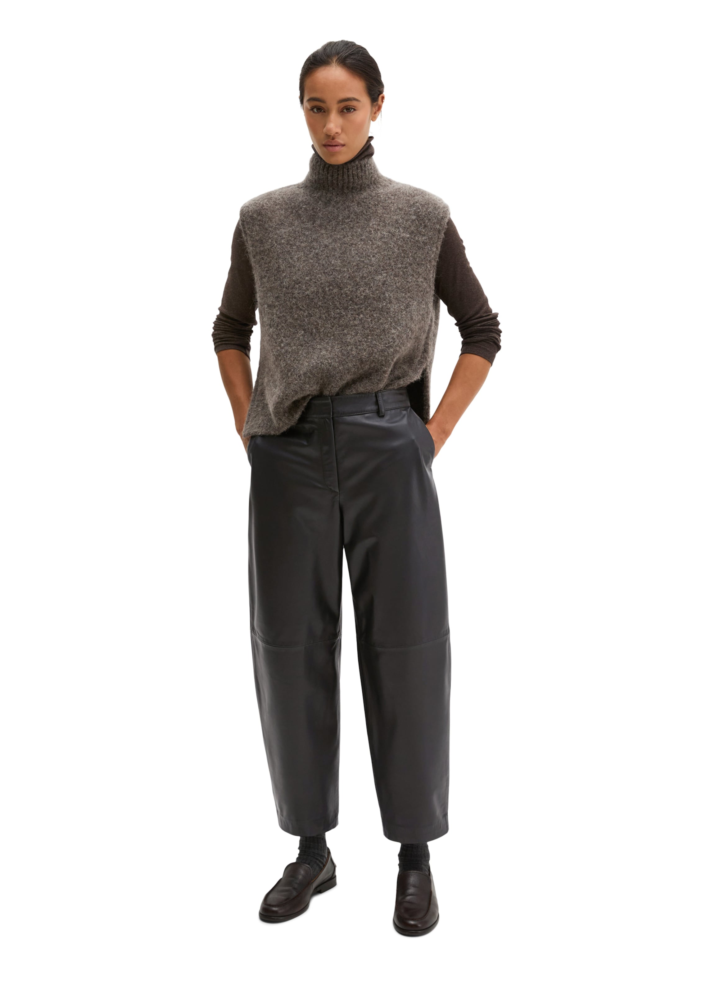 Marc O'Polo Barrel Hose in Schwarz: Vorderseite