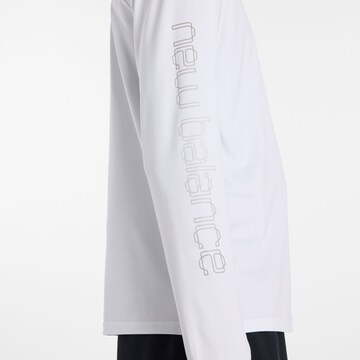 T-Shirt 'Reflective Poly Long Sleeve T-Shirt' new balance en blanc