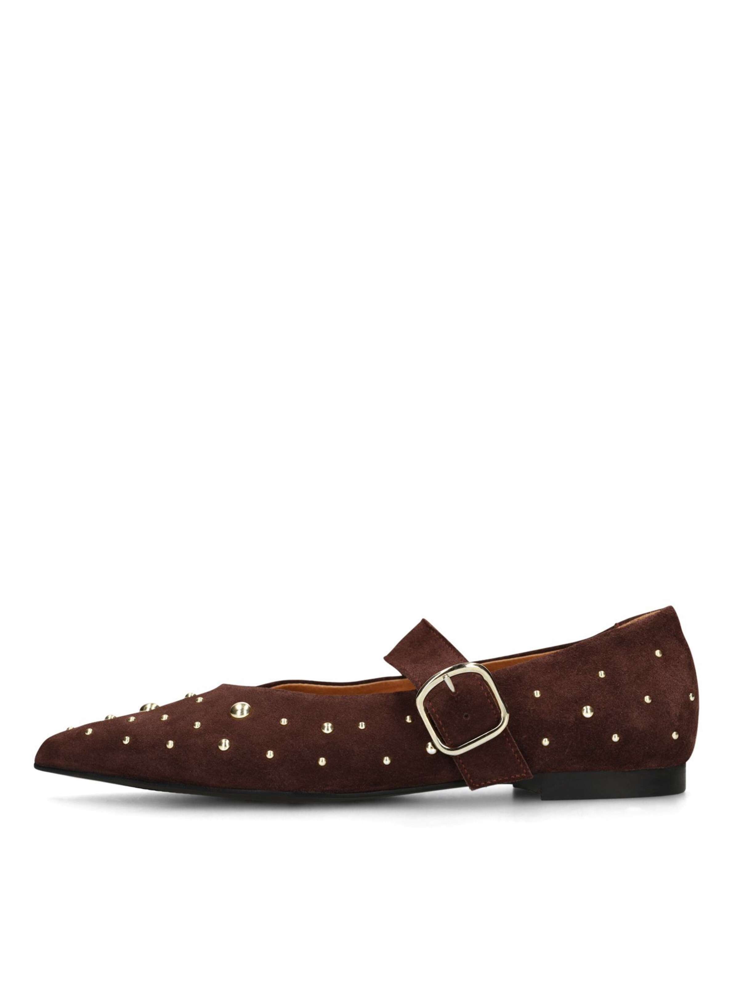 MANFIELD Ballerina met riempjes in Rood
