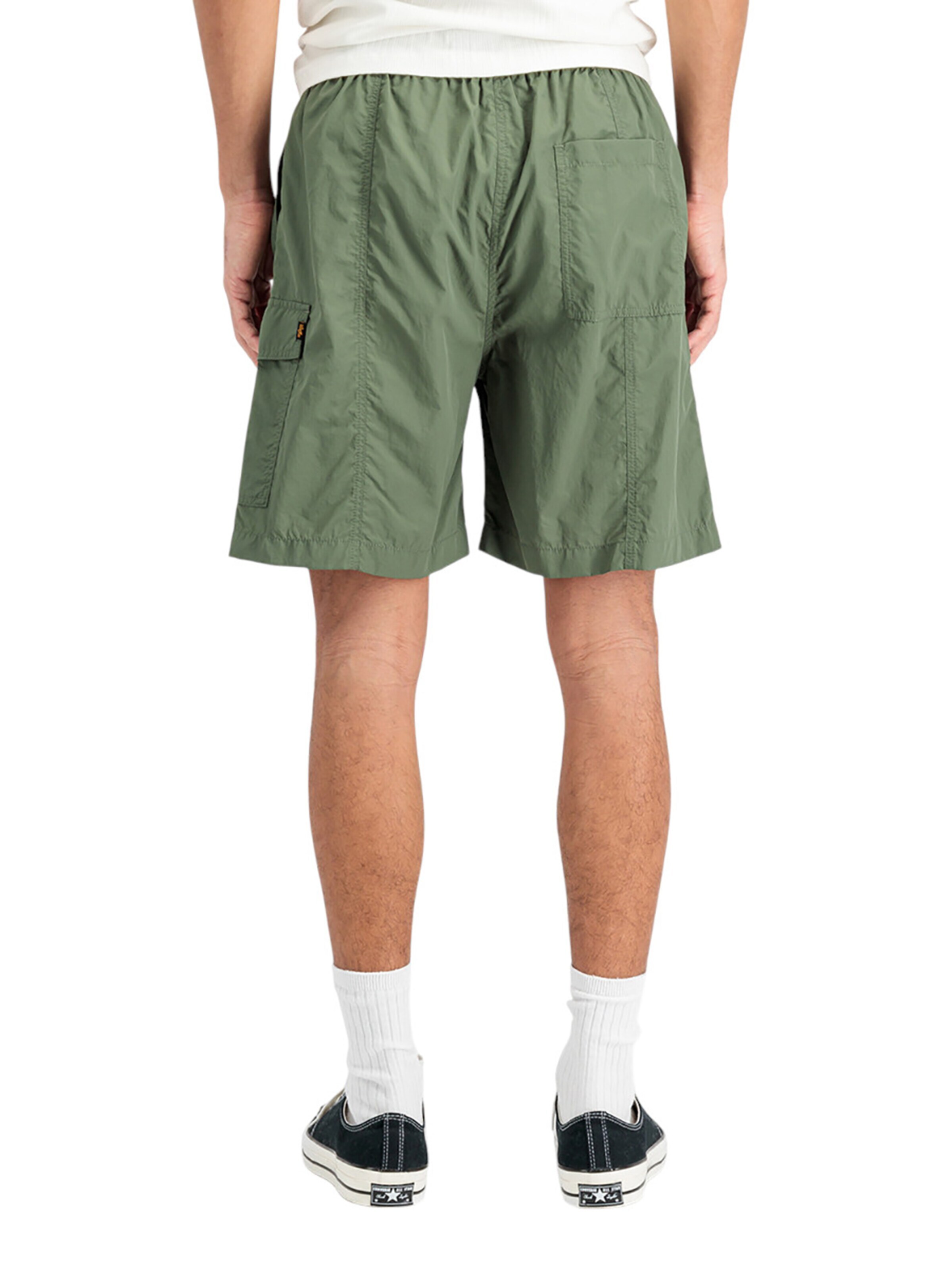 ALPHA INDUSTRIES Regular Pants 'Nylon Cargo Short' in Green
