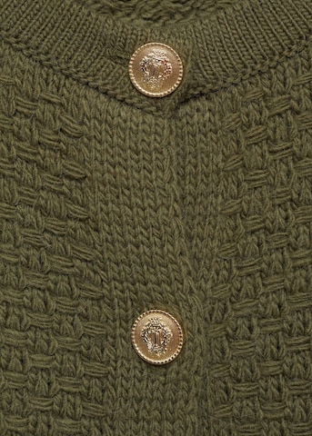 MANGO Knit Cardigan 'Cuna' in Green