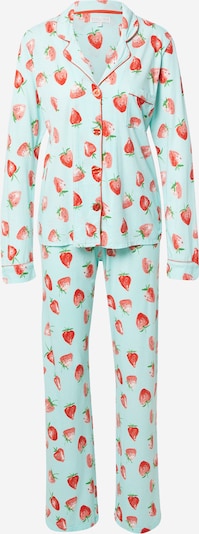 PJ Salvage Pyjama 'Strawberry Dreams' en menthe / rouge, Vue avec produit