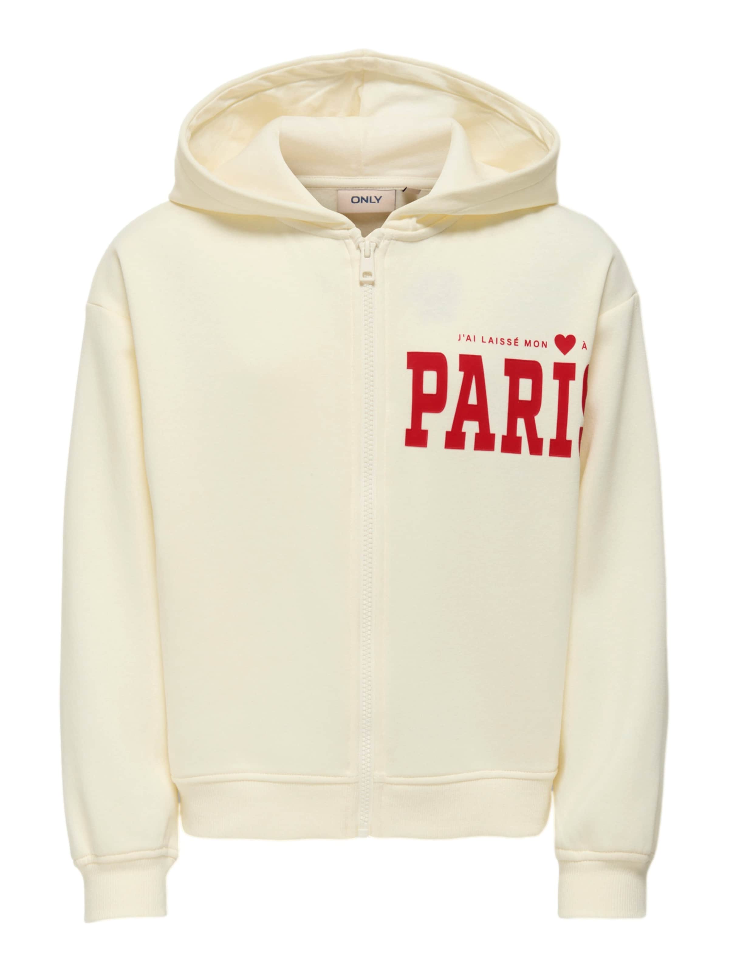 Giacca di felpa 'Marisa' di ONLY GIRLS in bianco: frontale