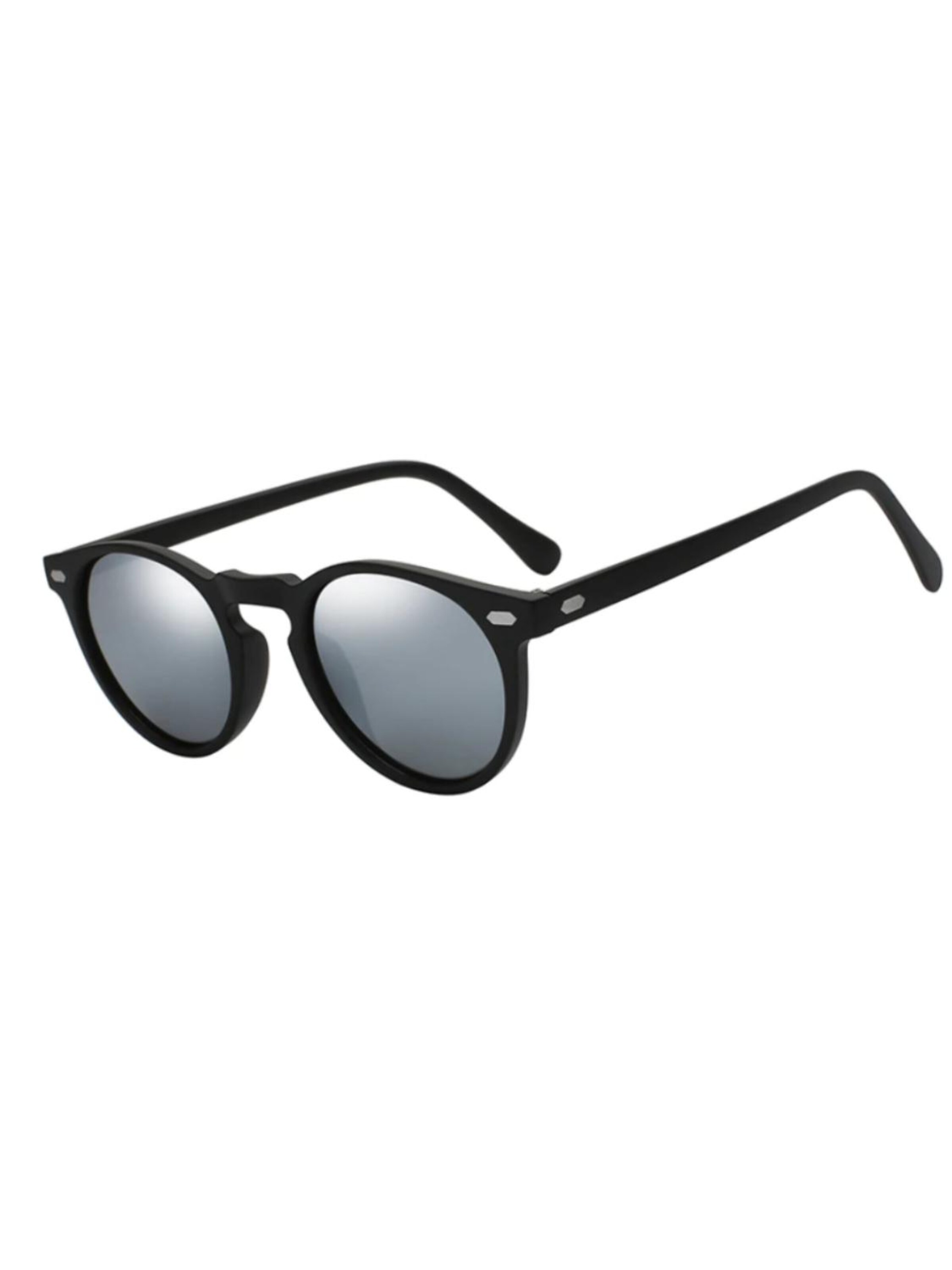 VEYREY Sunglasses 'VeyRey Sonnenbrillen Rafael Oválné Grau gläser Schwarz' in Black: front
