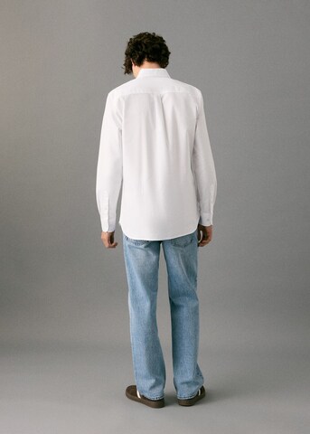 MANGO TEEN Regular fit Button Up Shirt in White