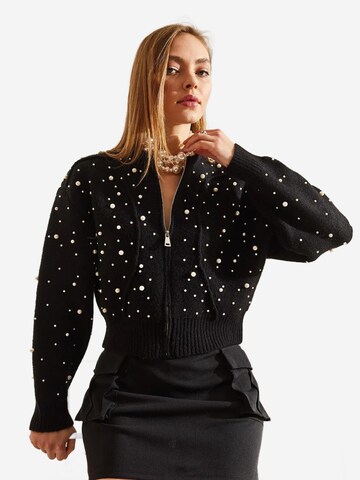 Cardigan 'Strickjacken' Bianco Lucci en noir