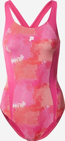 FILA Bustier Sportbadeanzug 'SANYA' in Pink: predná strana