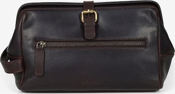 Trousses de toilette 'Washbag Ken Dark Brown' Howard London en marron : devant