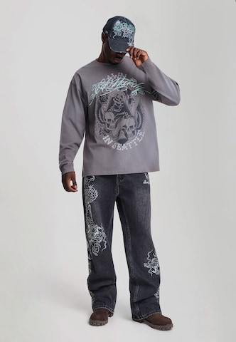 pilka Ed Hardy Marškinėliai: priekis