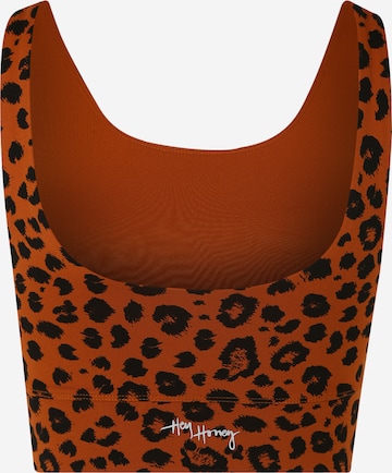 Hey Honey Sports Top in Brown