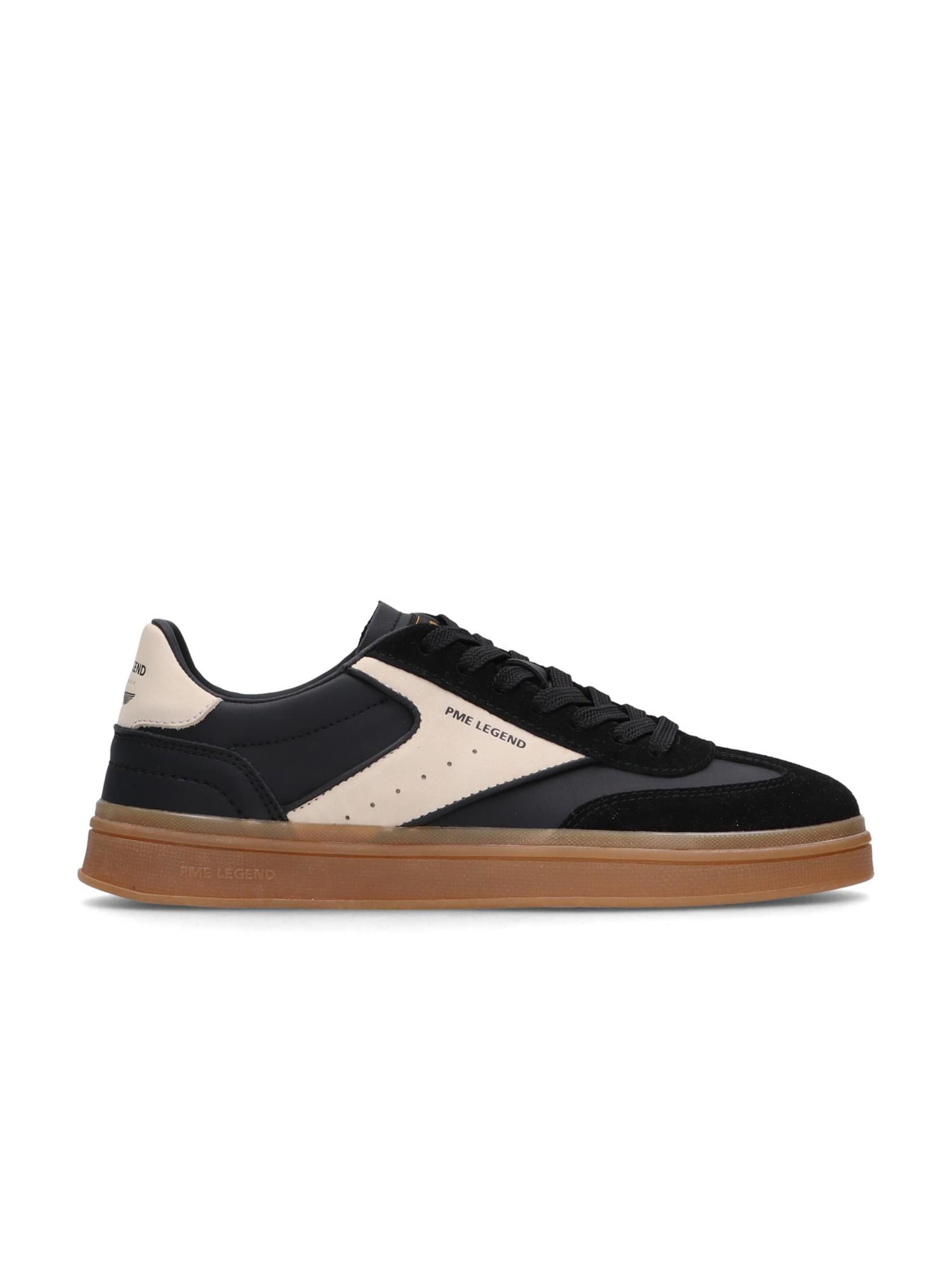 PME Legend Låg sneaker 'Hauler sneaker in leather and suede' i svart: framsida