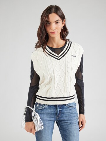 Pullover di GUESS in bianco: frontale