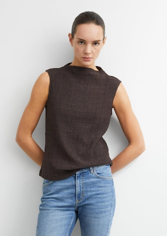 COMMA Blouse in Bruin: voorkant