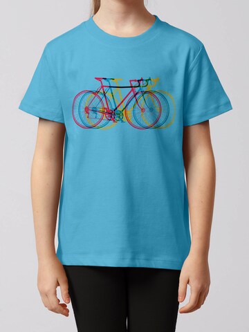Maglietta 'Fahrräder' di watabout.kids in blu: frontale