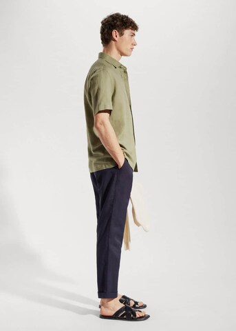 MANGO MAN Slim fit Overhemd 'Ants' in Groen