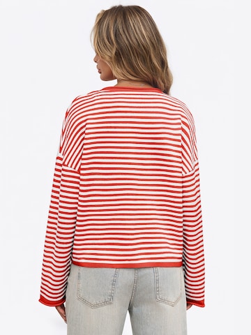 Imily Bela Gebreid vest in Rood: terug