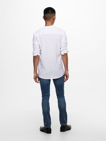 Only & Sons Slim fit Skjorta 'Caiden' i vit