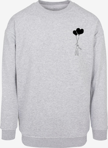 Sweat-shirt 'Love In The Air' Merchcode en gris : devant