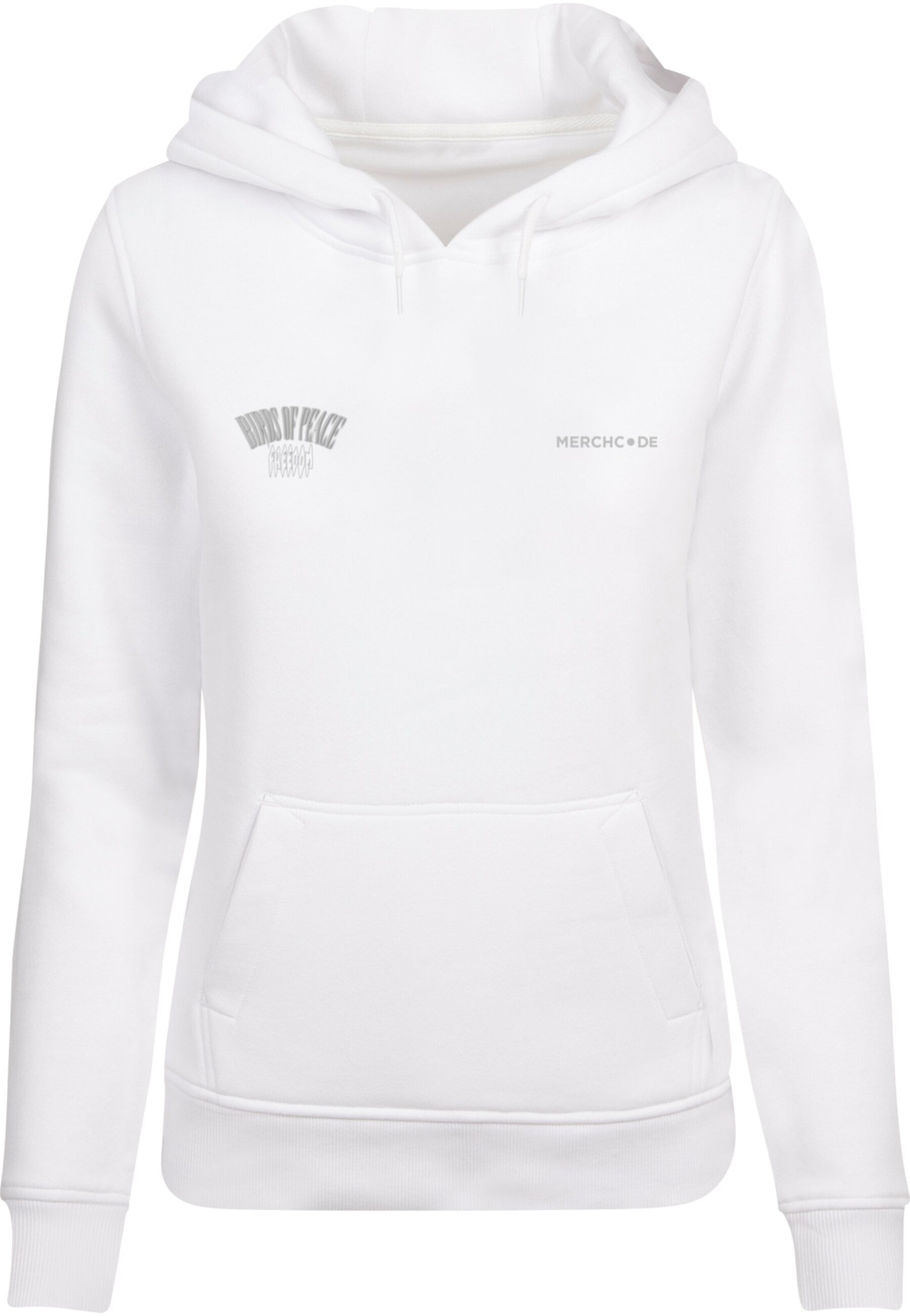 Sweat-shirt 'Birds Of Peace' Merchcode en blanc : devant