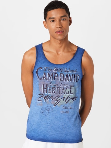 CAMP DAVID T-shirt i blå: framsida