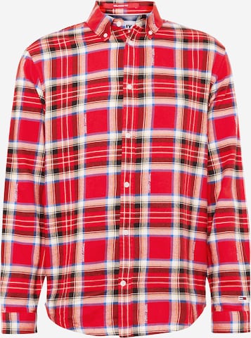 Tommy Jeans Comfort Fit Košeľa - Červená: predná strana