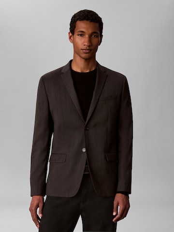Calvin Klein Regular fit Colbert in Grijs: voorkant