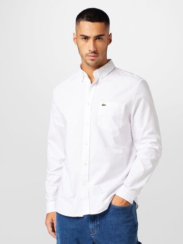 LACOSTE Regular fit Business Shirt in White: front