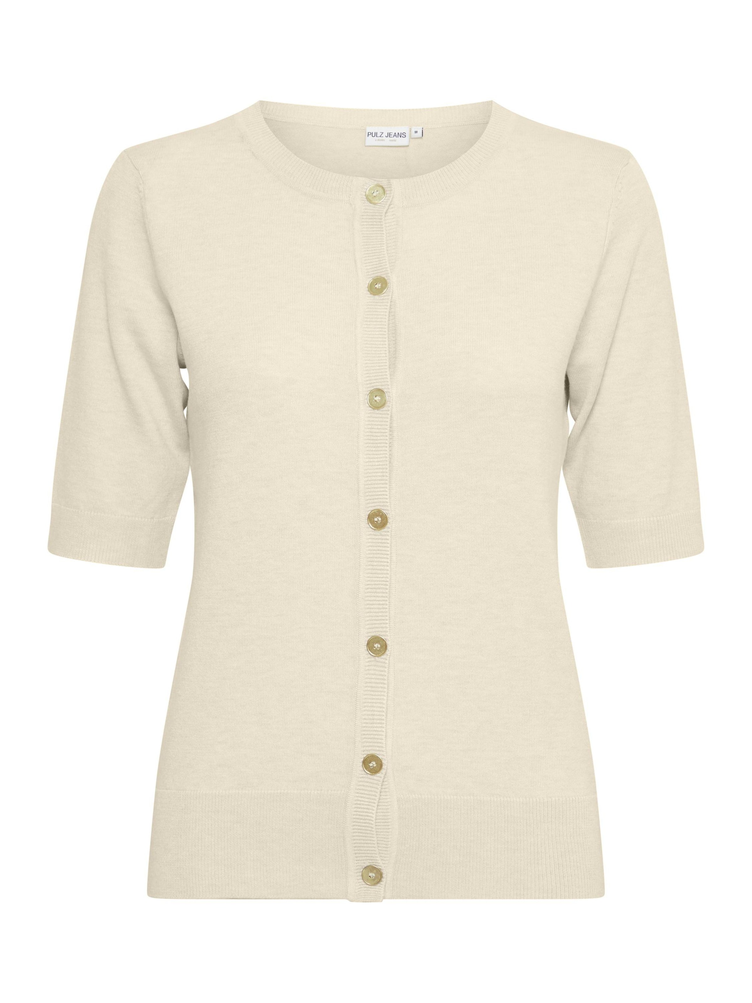 PULZ Jeans Knit cardigan 'Sara' in Beige: front