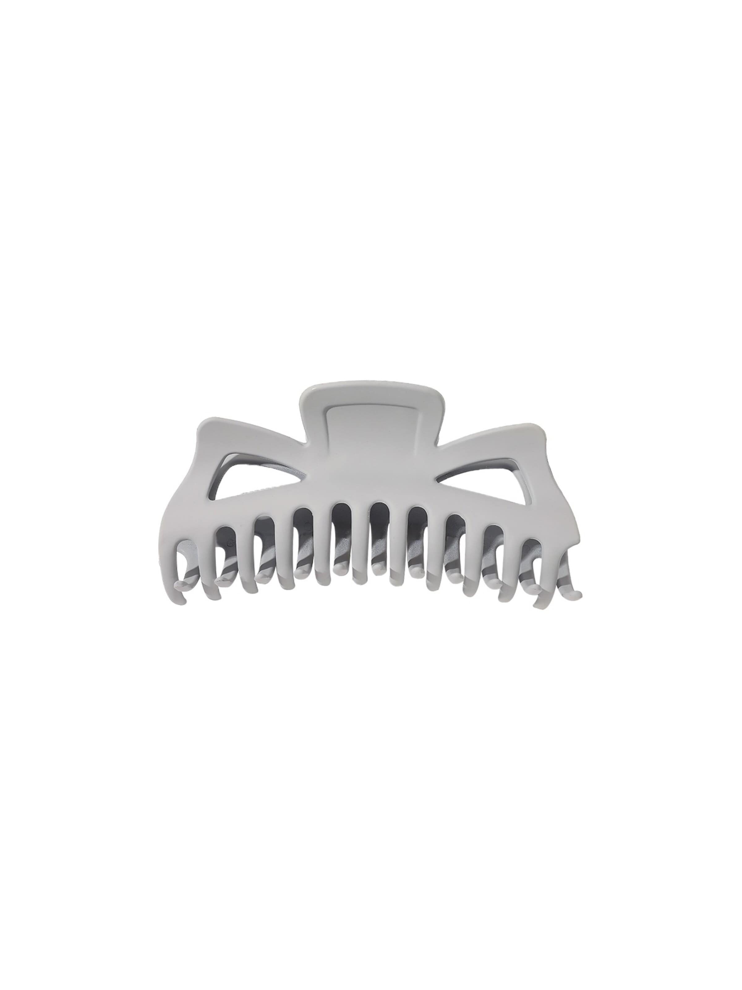 soho Hair accesoires Bijuteria de cabelo 'Astrid Hair Claw - Grey' em 11 cm x 8 cm x 2cm em cinzento, Vista do artigo