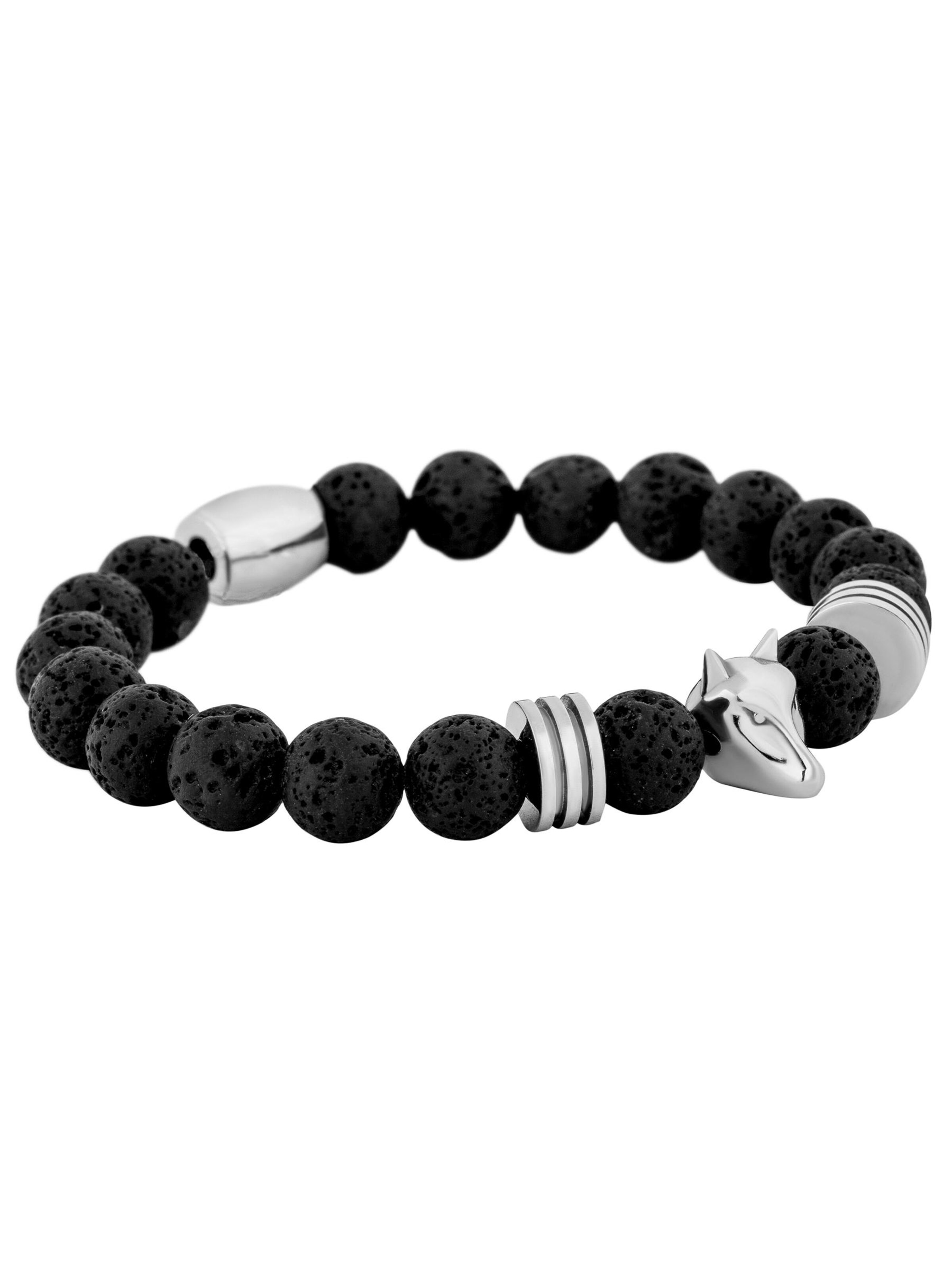 Akitsune Bracelet 'Obsidius' in Silver