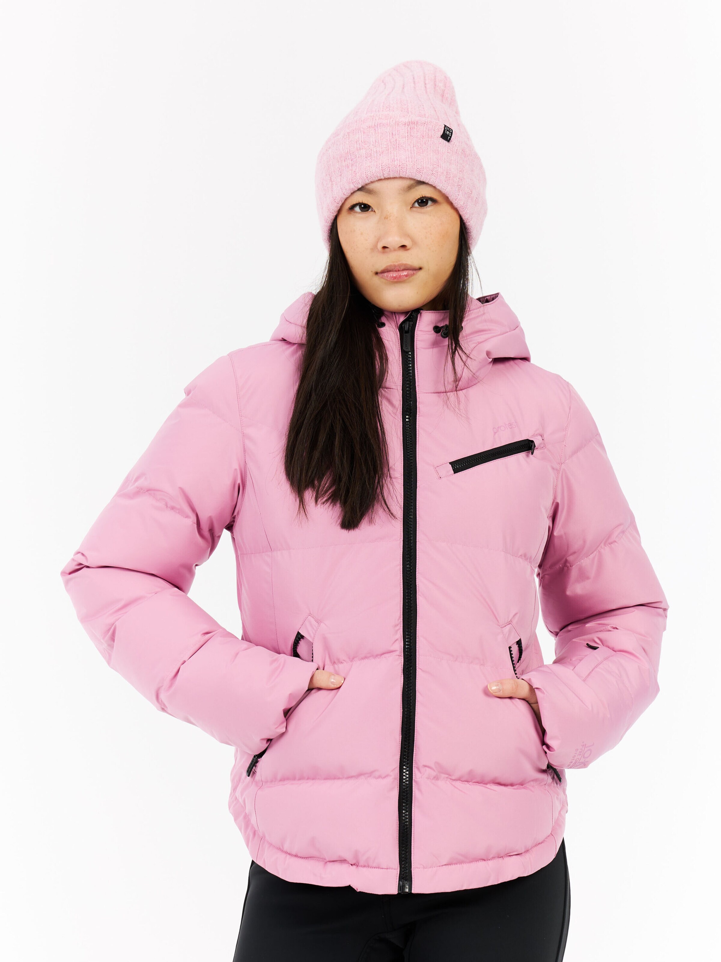 PROTEST Athletic Jacket 'PRTLUCID' in Pink: front