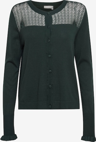 Fransa Knit Cardigan 'FRDEDINA 3' in Green: front