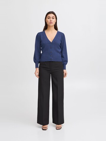 ICHI Knit Cardigan ' IHSELA CA4' in Blue