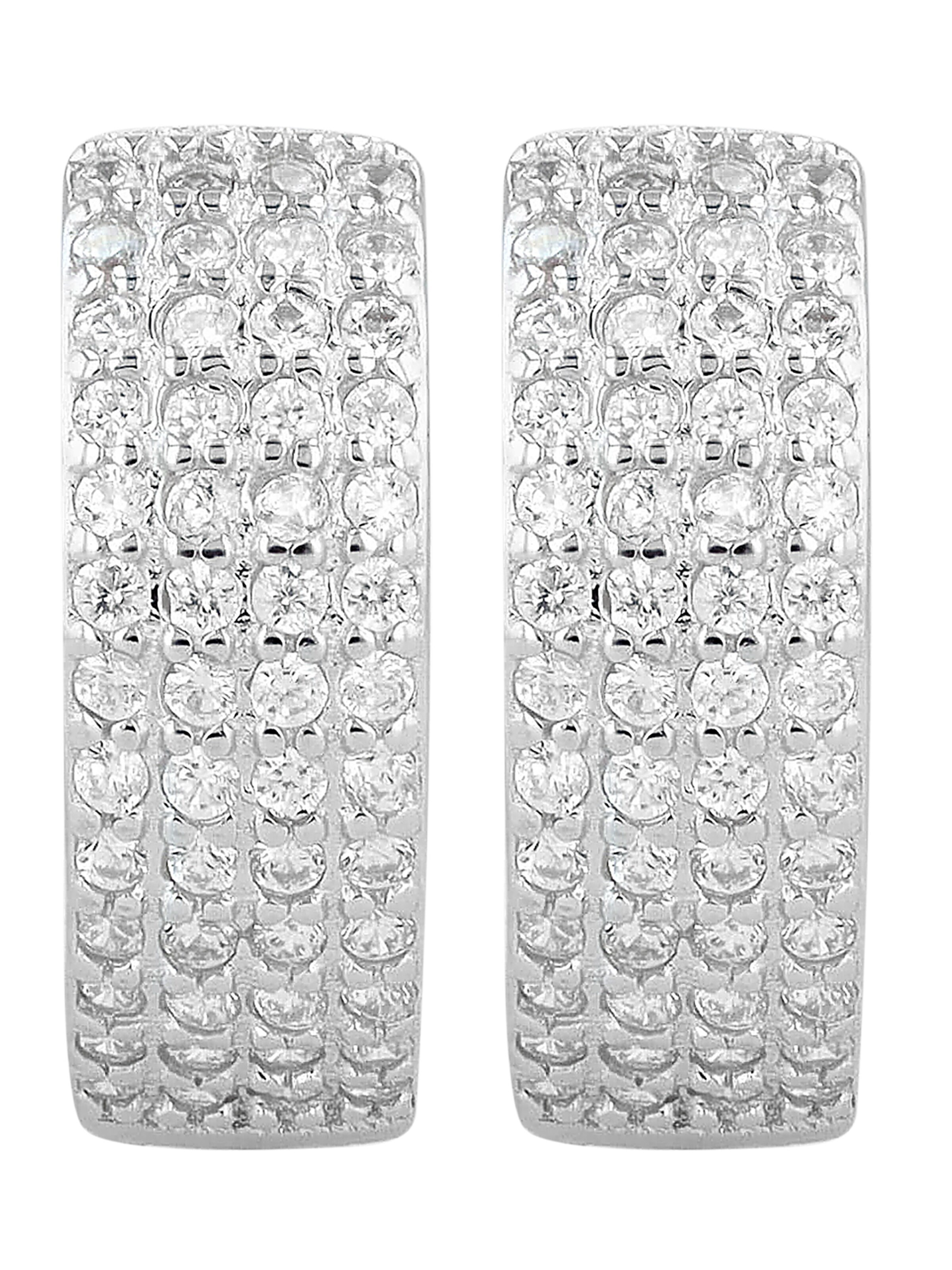 Akzent Earrings '"Afet" aus 925 Sterlingsilber, rhodiniert, langlebig' in Silver: front