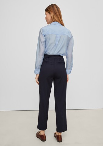 COMMA Loose fit Pleat-Front Pants in Blue