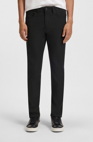 BOSS Slim fit Pants 'Delaware' in Black: front