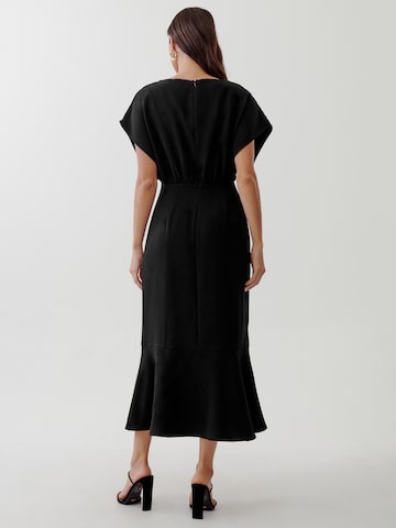 Tussah Dress 'EMANI' in Black: back